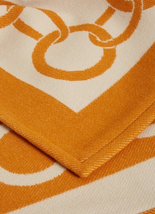 Detail View - Click To Enlarge - FRETTE - Chains Throw – Dark Orange/Beige