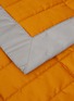 Detail View - Click To Enlarge - FRETTE - QUILTED RECTANGULAR BEDCOVER – SLATE GREY/ORANGE