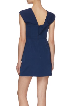 Back View - Click To Enlarge - C/MEO COLLECTIVE - 'Caliber' crossover strap mini asymmetric dress