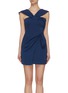 Main View - Click To Enlarge - C/MEO COLLECTIVE - 'Caliber' crossover strap mini asymmetric dress