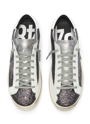 Detail View - Click To Enlarge - P448 - 'John' glitter detail leather sneakers