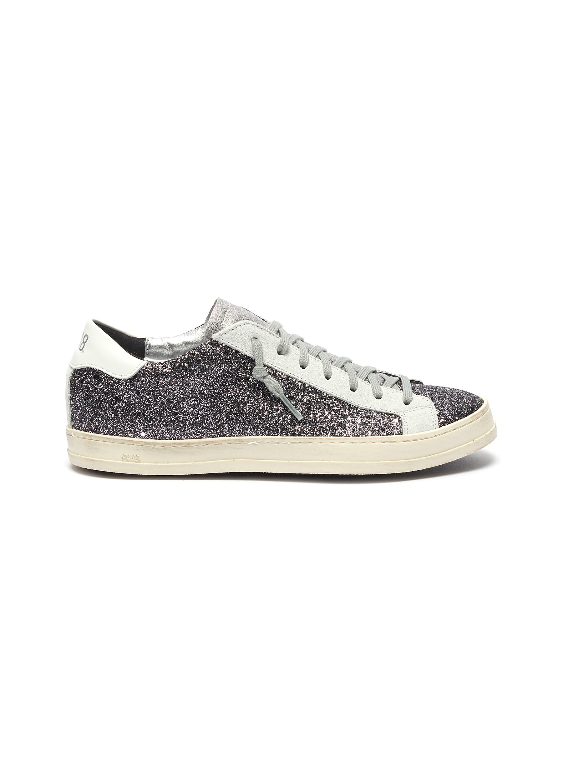 p448 grey glitter sneaker