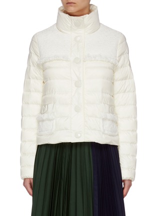 Main View - Click To Enlarge - MONCLER - 'Lunaire' contrast fabric mock neck puffer jacket