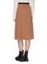 Back View - Click To Enlarge - MONCLER - Flared sheer crepe midi skirt