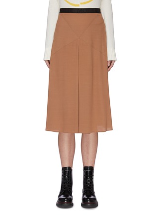 Main View - Click To Enlarge - MONCLER - Flared sheer crepe midi skirt