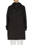 Main View - Click To Enlarge - MONCLER - 'Prasin' stud embellished hooded nylon trench coat