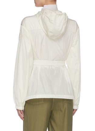 Back View - Click To Enlarge - MONCLER - 'Cinabre' ruffle belted windbreaker