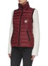 Detail View - Click To Enlarge - MONCLER - 'Glycine' hooded puffer zip-up vest