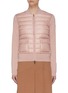 Main View - Click To Enlarge - MONCLER - Puffer front knit sleeve zip cardigan