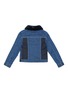 Figure View - Click To Enlarge - CHLOÉ - Faux fur collar contrast panel denim jacket