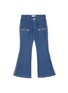 Main View - Click To Enlarge - CHLOÉ - Zip pocket contrast stitch flare jeans