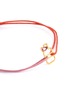Detail View - Click To Enlarge - ALIITA - 'Botella Gota' pink tourmaline 9k gold cord bracelet