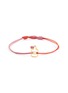 Main View - Click To Enlarge - ALIITA - 'Botella Gota' pink tourmaline 9k gold cord bracelet