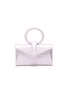 Main View - Click To Enlarge - COMPLÉT - 'Valery' ring handle micro croc embossed leather envelope belt bag