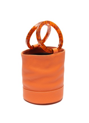 Detail View - Click To Enlarge - SIMON MILLER - 'Bonsai 20' acetate ring handle leather bucket bag
