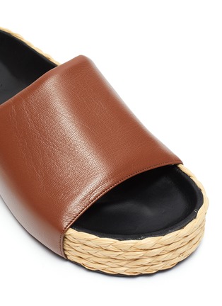 Detail View - Click To Enlarge - SIMON MILLER - Flatform leather espadrilles