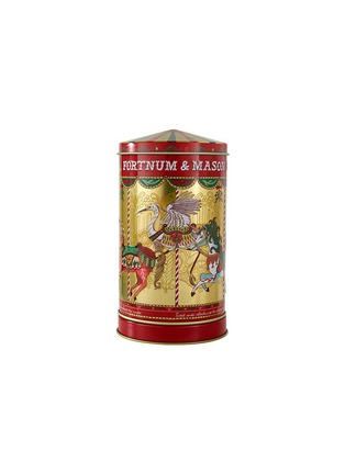 Main View - Click To Enlarge - FORTNUM & MASON - Christmas Mini Merry Go Round Musical Biscuit Tin 130g