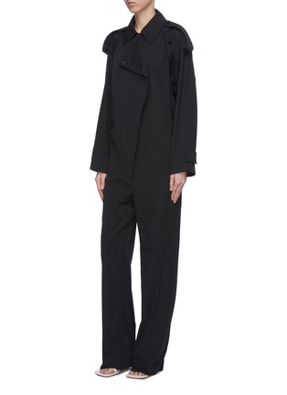 Detail View - Click To Enlarge - BOTTEGA VENETA - Trench cotton belted jumpsuit