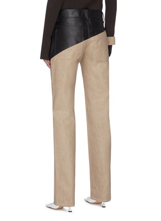 Back View - Click To Enlarge - BOTTEGA VENETA - Panelled Leather Pants