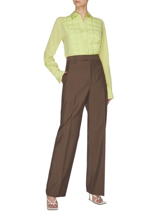 Figure View - Click To Enlarge - BOTTEGA VENETA - High waist tailored pants