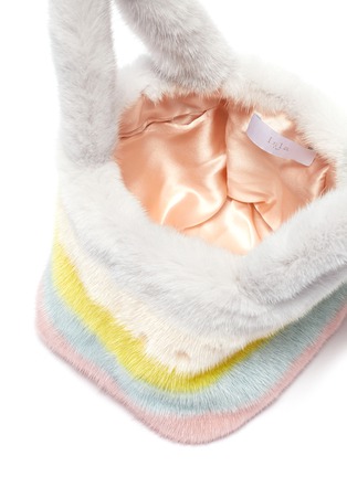 Detail View - Click To Enlarge - ISLA - Rainbow Mink Fur Kids Handbag