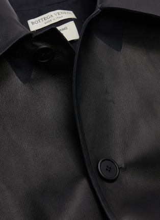  - BOTTEGA VENETA - Asymmetric leather belted trench coat