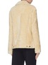 Back View - Click To Enlarge - CHLOÉ - Shearling metallic button coat