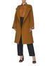 Figure View - Click To Enlarge - CHLOÉ - Belted wool cocoon coat