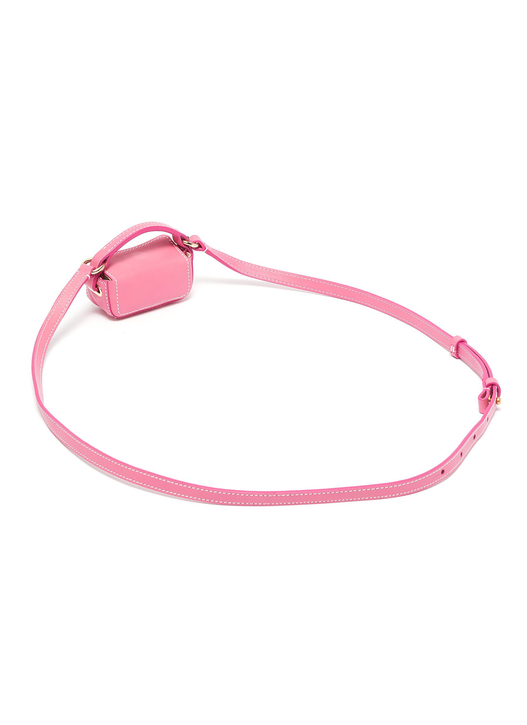 Jacquemus 'le Nani' Top Handle Micro Leather Lipstick Bag In Pink