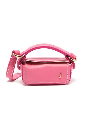 Main View - Click To Enlarge - JACQUEMUS - 'Le Nani' top handle micro leather lipstick bag