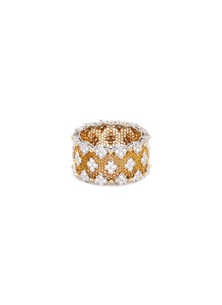 Main View - Click To Enlarge - BUCCELLATI - Tulle' diamond white and yellow gold ring