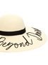Detail View - Click To Enlarge - EUGENIA KIM - Bunny' slogan embroidered straw hat