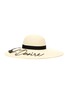 Figure View - Click To Enlarge - EUGENIA KIM - Bunny' slogan embroidered straw hat
