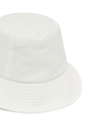 Detail View - Click To Enlarge - EUGENIA KIM - 'Toby' raffia tweed bucket hat