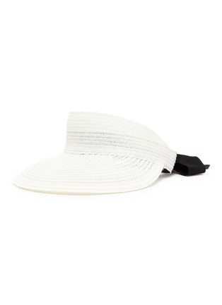Main View - Click To Enlarge - EUGENIA KIM - 'Ricky' ribbon embellished hemp visor