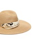 Detail View - Click To Enlarge - EUGENIA KIM - 'Cassidy' printed satin pull through scarf straw hat
