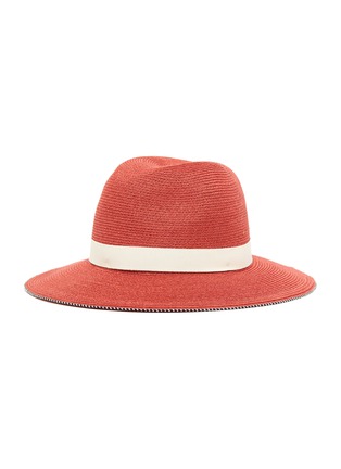 Main View - Click To Enlarge - EUGENIA KIM - 'Courtney' contrast piping grosgrain band fedora hat