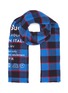 Main View - Click To Enlarge - ACNE STUDIOS - Slogan print check scarf