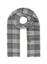 Main View - Click To Enlarge - ACNE STUDIOS - Slogan print check scarf