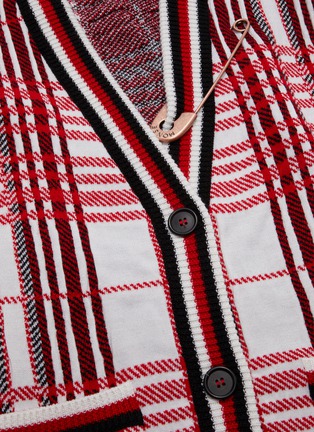  - MONSE - Pin detail plaid long cardigan