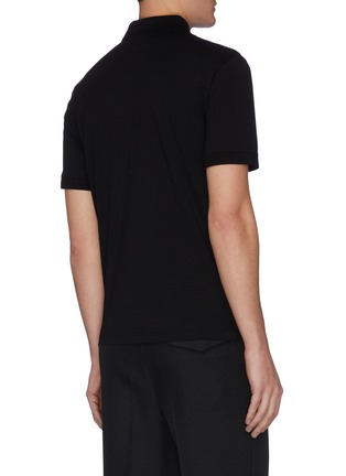 Back View - Click To Enlarge - PRADA - Nylon patch polo shirt