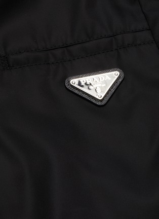  - PRADA - Logo patch gabardine Bermuda shorts