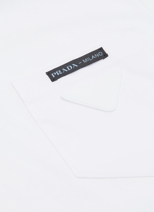  - PRADA - Triangle logo patch polo shirt