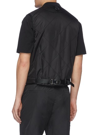 Back View - Click To Enlarge - PRADA - Quilted zip vest