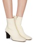 Figure View - Click To Enlarge - AEYDE - 'Billy' square toe contrast heel boots