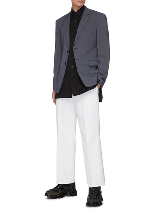 Figure View - Click To Enlarge - PRADA - Solid darted pants