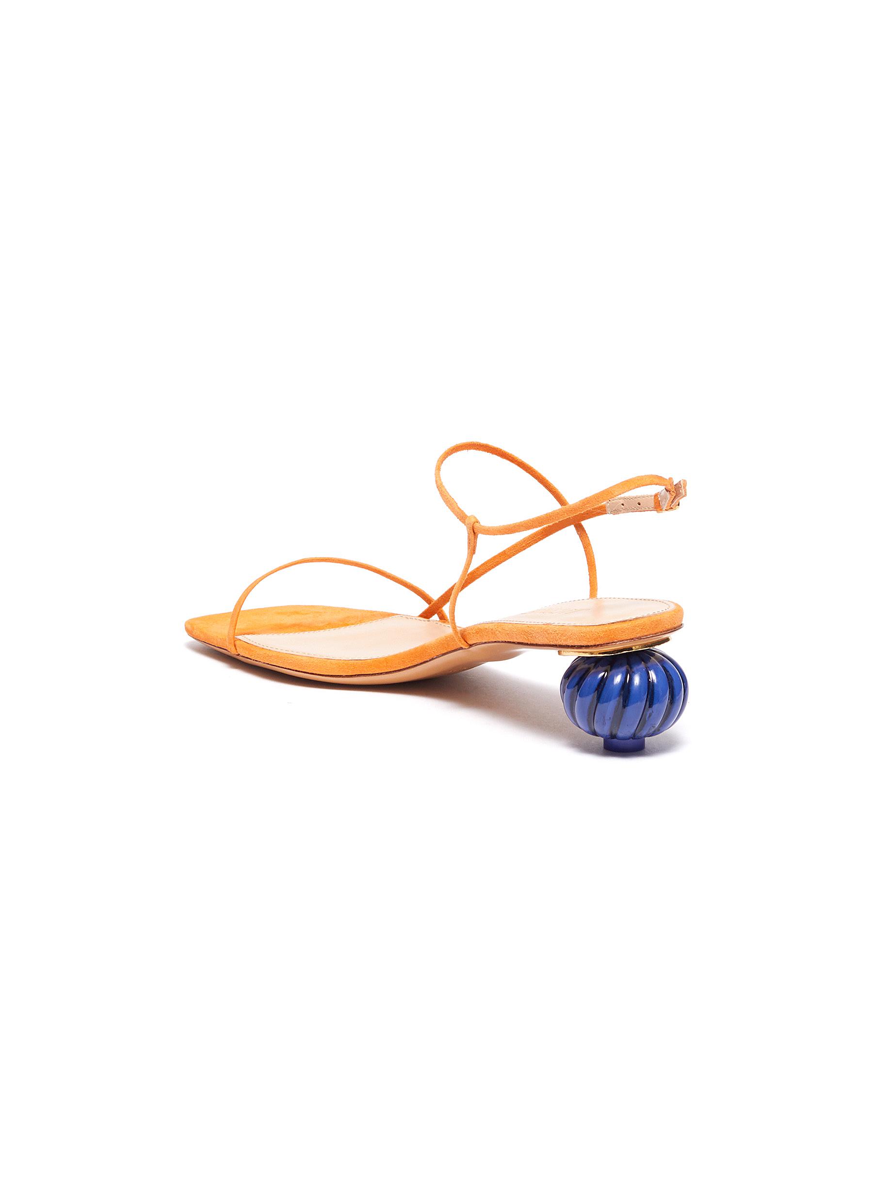 JACQUEMUS 'LES SANDALES' ASYMMETRIC HEEL STRAPPY SANDALS