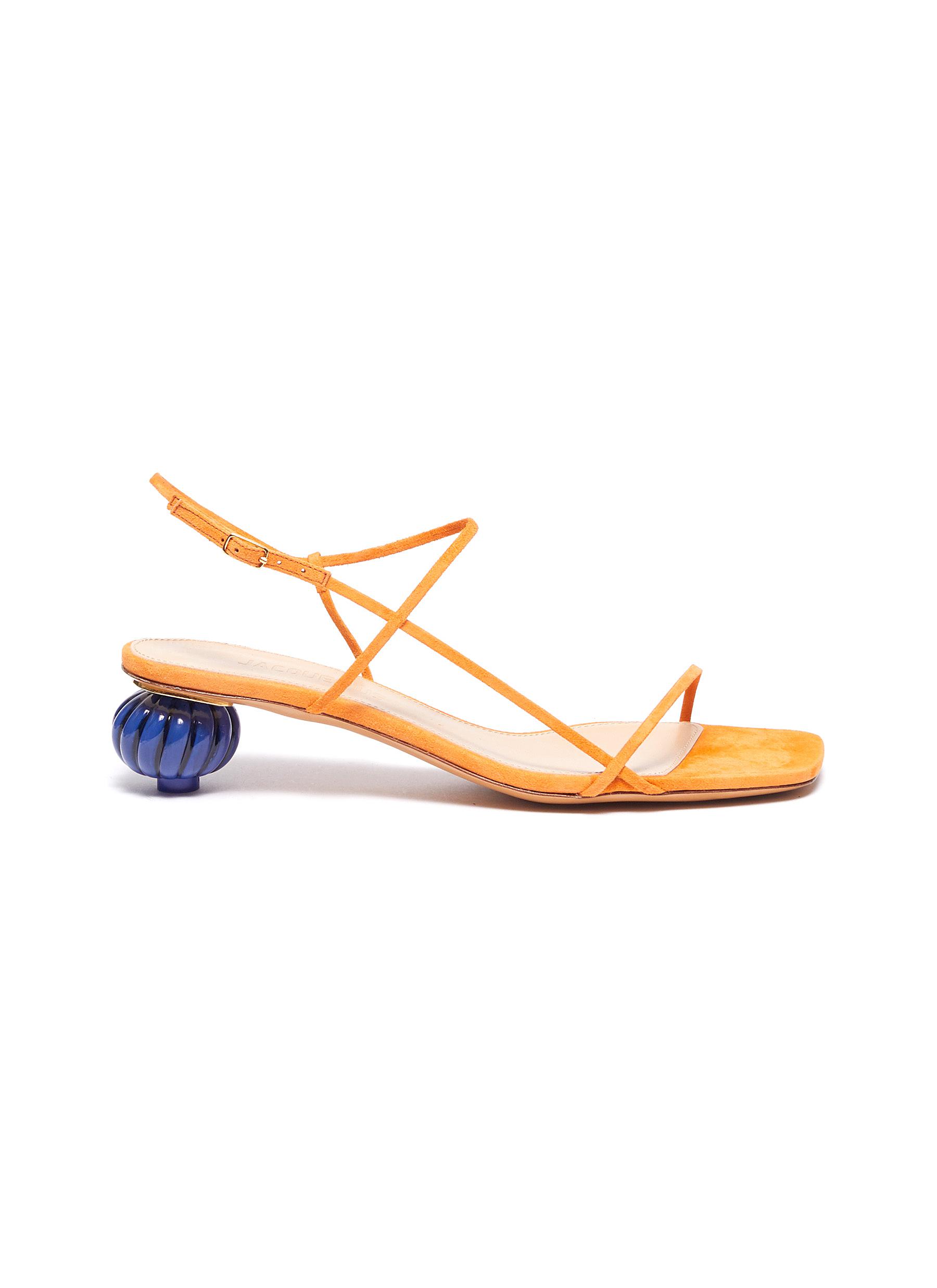 JACQUEMUS 'LES SANDALES' ASYMMETRIC HEEL STRAPPY SANDALS