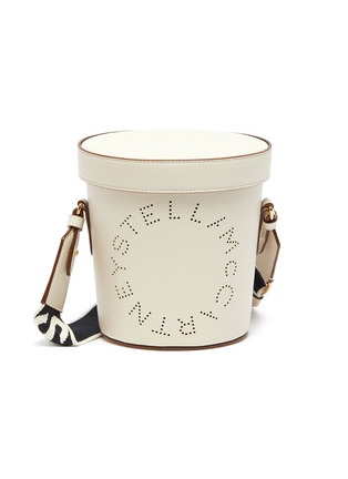 Main View - Click To Enlarge - STELLA MCCARTNEY - Perforated logo eco leather bucket bag