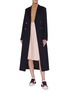 Figure View - Click To Enlarge - PRADA - Double breasted virgin wool coat